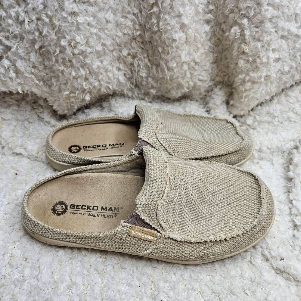 Gecko Man‎ Walk Hero Canvas Slide Slip-on Shoes Mens sz 9.5